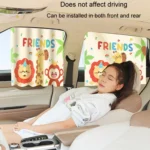 Suction Cup Car Sunshade Children Rear Side Window Insulation Sunscreen Cartoon Car Curtain - Image 9
