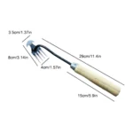 Four-Tooth Dual Purpose Weed Remover Tool Gardening Weed Rake Uprooting Weeding Tool - Image 9