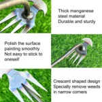 Four-Tooth Dual Purpose Weed Remover Tool Gardening Weed Rake Uprooting Weeding Tool - Image 3