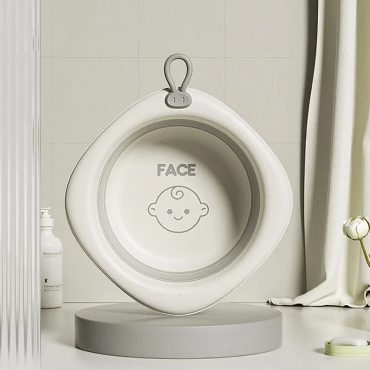 TBD0605045301A.webp Children Folding Washbasin Newborn Baby Portable Thickened Plastic Wash Basin - Image 1