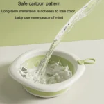 Children Folding Washbasin Newborn Baby Portable Thickened Plastic Wash Basin - Image 6