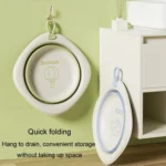 Children Folding Washbasin Newborn Baby Portable Thickened Plastic Wash Basin - Image 9