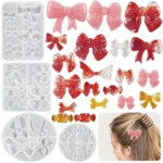 Bowknot Hairpin Jewelry Silicone Molds DIY Epoxy Resin Casting Mould - Image 2