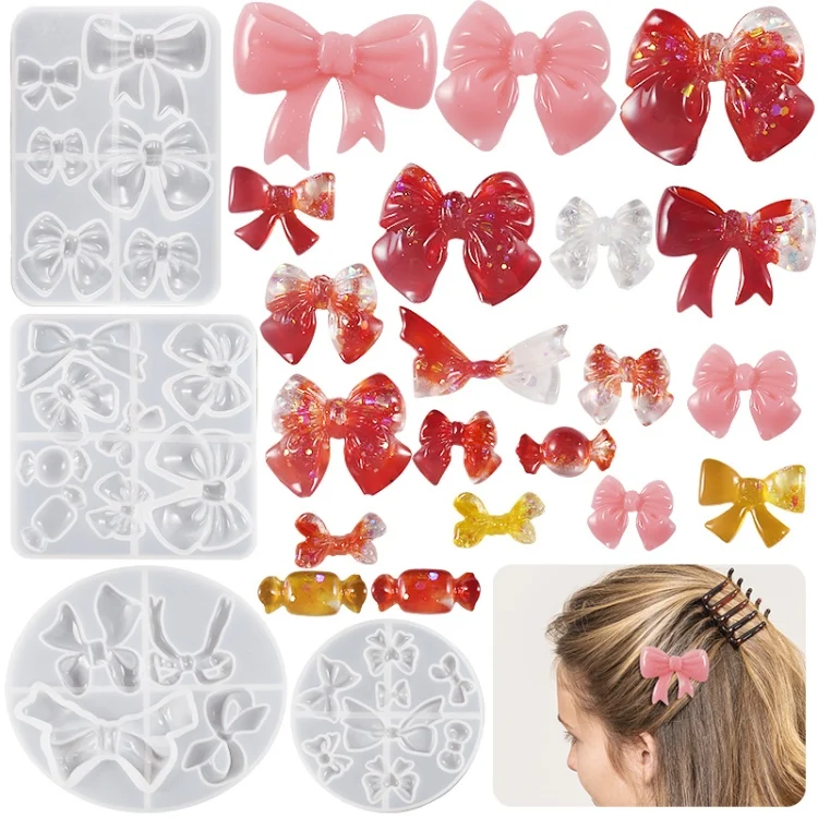 TBD06050461_B1.webp Bowknot Hairpin Jewelry Silicone Molds DIY Epoxy Resin Casting Mould - Image 2