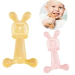 Bunny Baby Teether BPA Free Food-Grade Silicone Teether Infant Teething Stick Anti-Eating Hand - Image 2