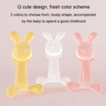 Bunny Baby Teether BPA Free Food-Grade Silicone Teether Infant Teething Stick Anti-Eating Hand - Image 4