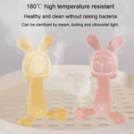 Bunny Baby Teether BPA Free Food-Grade Silicone Teether Infant Teething Stick Anti-Eating Hand - Image 6