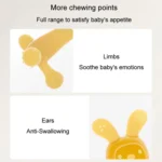 Bunny Baby Teether BPA Free Food-Grade Silicone Teether Infant Teething Stick Anti-Eating Hand - Image 7
