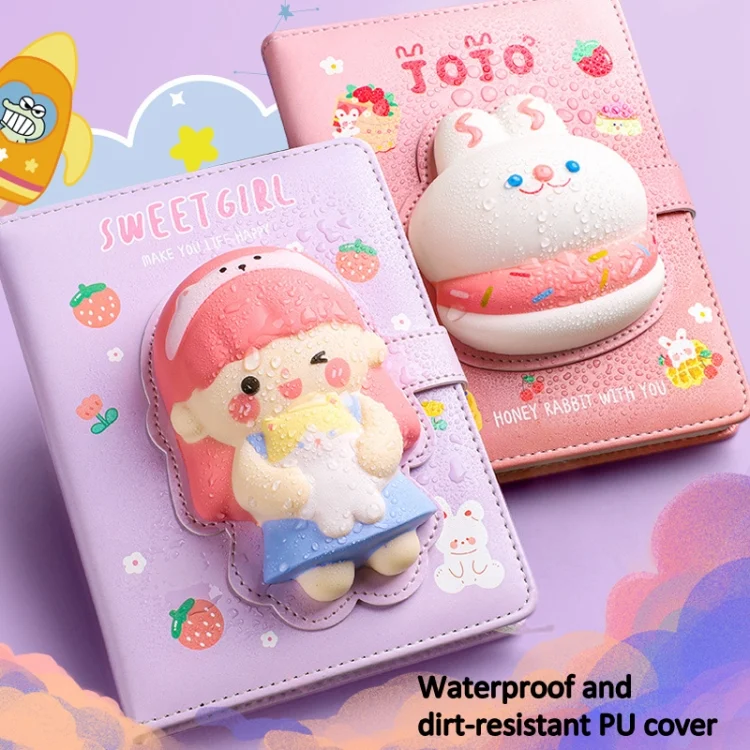 TBD06050474_B4.webp Kabaxiong A5 Size 3D Squishy Destress Cute Notebook Diary 100 Inner Pages - Image 5