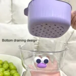 Household Dual Layer Thickened Cartoon Draining Basket Multifunctional Kitchen Dishwashing Hamper - Image 5