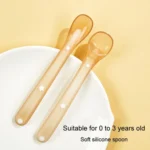 Baby Silicone Spoon Infant Silicone Feeding Spoon Soft Children Tableware - Image 3