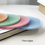 9.5cm Colorful Gradient Acrylic Coaster Thickened Heat Resistant Translucent Sunset Cup Pad - Image 4