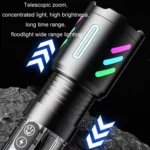 Type-C Rechargeable Outdoor Zoom Strong Laser Flashlight - Image 4
