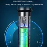 Type-C Rechargeable Outdoor Zoom Strong Laser Flashlight - Image 5