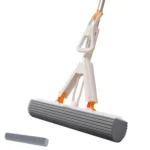 Household Water Absorbent Telescopic Pole Mop Lazy Hands-Free Folding Mop Random Color Delivery
