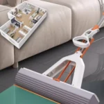 Household Water Absorbent Telescopic Pole Mop Lazy Hands-Free Folding Mop Random Color Delivery - Image 2