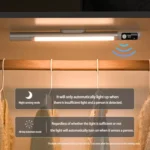 Rechargeable Under Cabinet LED Motion Sensor Night Light with Digital Display - Image 3