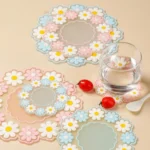 Household High Temperature Resistant Daisy Coasters Kitchen Tabletop Insulation Mat - Image 2