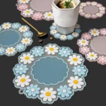 Household High Temperature Resistant Daisy Coasters Kitchen Tabletop Insulation Mat - Image 7