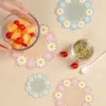 Household High Temperature Resistant Daisy Coasters Kitchen Tabletop Insulation Mat - Image 8