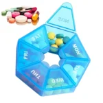 2pcs Portable Transparent Moisture-Proof Weekly 7-grids Pill Storage Box - Image 8