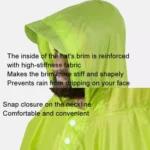Naturehike 210T Plaid Outdoor Rain Poncho 3 In 1 Canopy Riding Travel Portable Backpacking Raincoat - Image 5