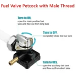 For Harley FLST FXST FLT 1995-2001 61338-94D 22mm Fuel Valve Petcock With Male Thread - Image 6