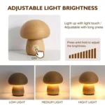 Mushroom Shape Night Light Touch Control Dimmable Bedside Atmosphere Lamp - Image 5