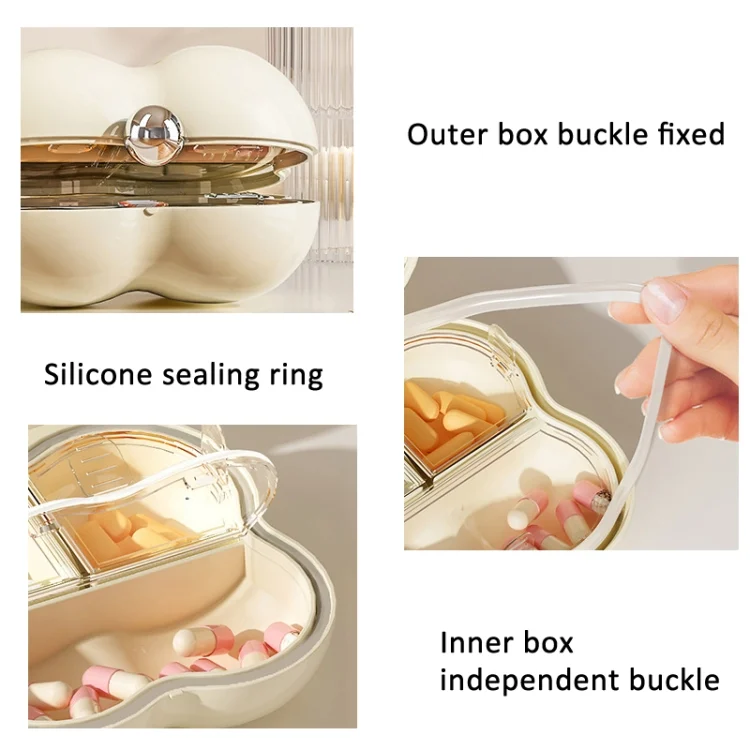 TBD06050580_B5.webp 7 Compartment Mini Portable Pill Box Jewelry Sealed Storage Box - Image 6