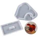 DIY Glue Double Heart-Shaped Hanging Photo Frame Display Stand Silicone Mold - Image 2