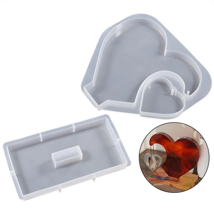 TBD06050591_B1.webp DIY Glue Double Heart-Shaped Hanging Photo Frame Display Stand Silicone Mold - Image 2