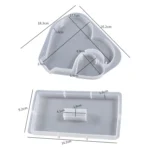 DIY Glue Double Heart-Shaped Hanging Photo Frame Display Stand Silicone Mold - Image 3