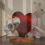 DIY Glue Double Heart-Shaped Hanging Photo Frame Display Stand Silicone Mold - Image 5