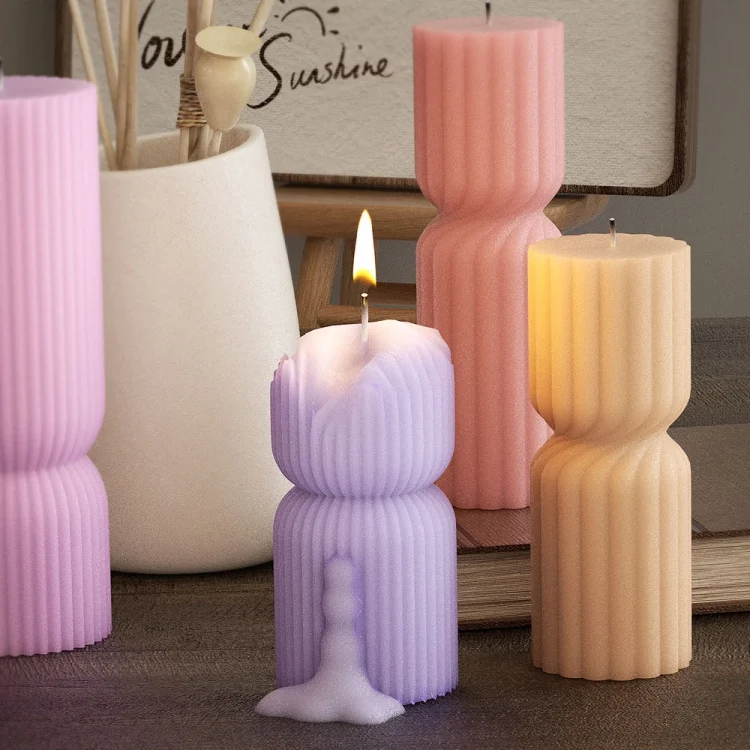 TBD06050611_B6.webp DIY Geometric Cylinder Vertical Stripe Candle Silicone Mold Resin Ornaments Mold - Image 7