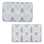 DIY Crystal Glue Heart Butterfly Pendant Keychain Ornament Silicone Mold - Image 2