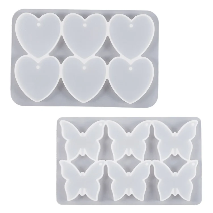 TBD06050613_B1.webp DIY Crystal Glue Heart Butterfly Pendant Keychain Ornament Silicone Mold - Image 2