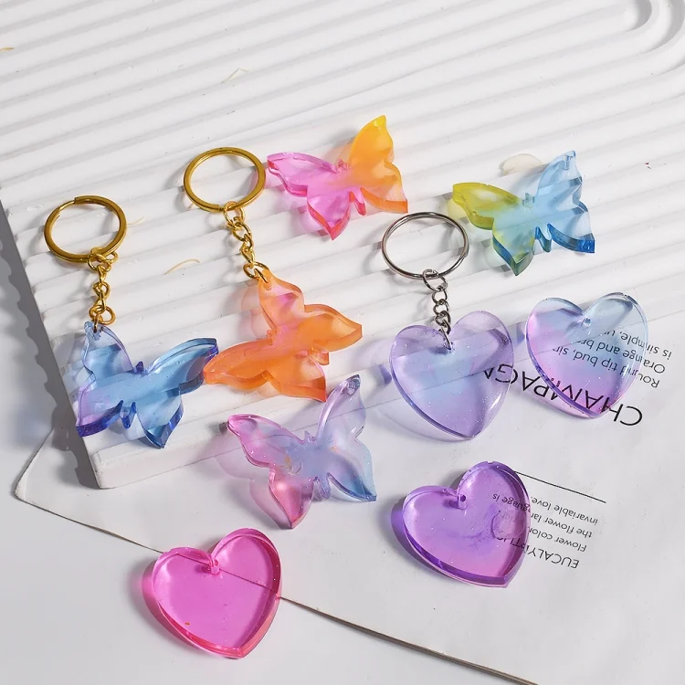 TBD06050613_B5.webp DIY Crystal Glue Heart Butterfly Pendant Keychain Ornament Silicone Mold - Image 6
