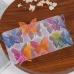 DIY Crystal Glue Heart Butterfly Pendant Keychain Ornament Silicone Mold - Image 8