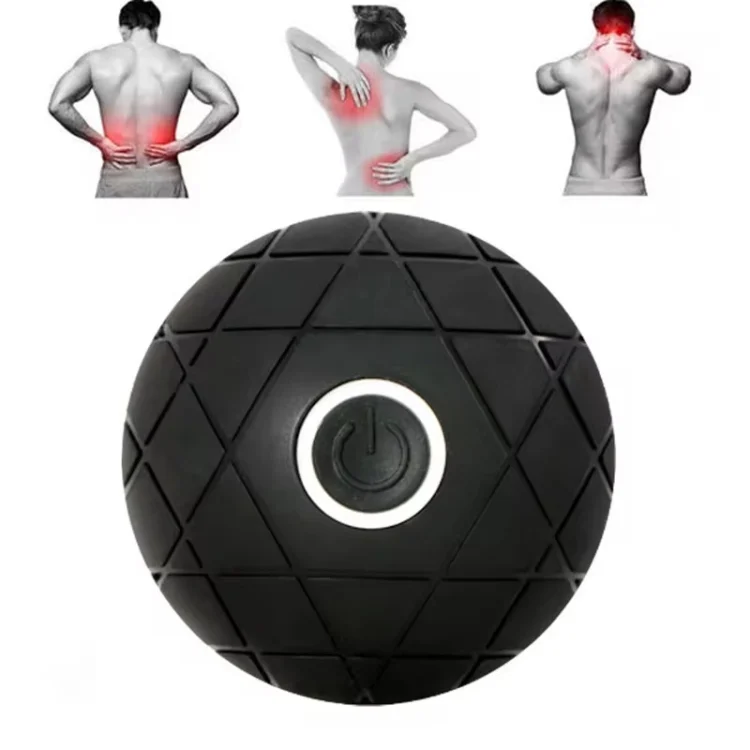 3D Vibrating Yoga Ball Muscle Relaxation Massage Fitness Ball Rechargeable Handheld Silicone Massage Ball