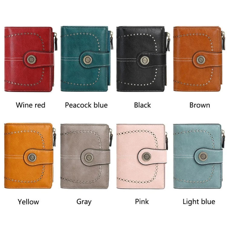 TBD06050661_B2.webp RFID Anti-theft Brush Women Wallet Multi Card Position Buckle Wallet Short Zipper Purse - Image 3