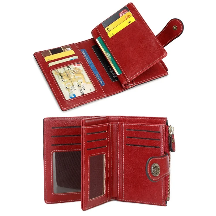 TBD06050661_B4.webp RFID Anti-theft Brush Women Wallet Multi Card Position Buckle Wallet Short Zipper Purse - Image 5