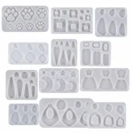5pcs DIY Crystal Epoxy Earrings Silicone Mold Pendant Jewelry Mold - Image 2