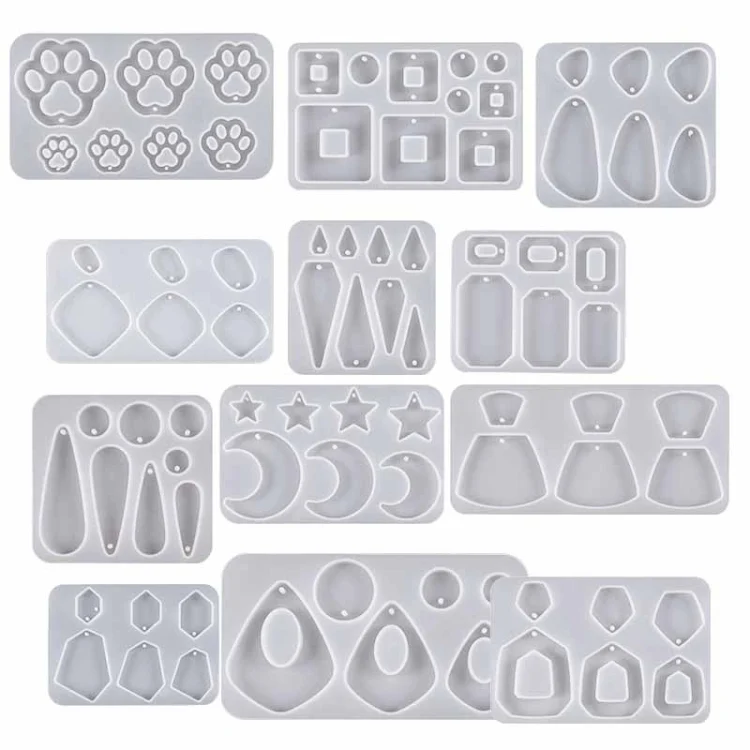 TBD06050663_B1.webp 5pcs DIY Crystal Epoxy Earrings Silicone Mold Pendant Jewelry Mold - Image 2