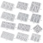 5pcs DIY Crystal Epoxy Earrings Silicone Mold Pendant Jewelry Mold - Image 3