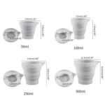 Folding DIY Epoxy Measuring Cup Silicone Mold Candle Plaster Glue Mixing Cup - Image 3