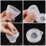 Folding DIY Epoxy Measuring Cup Silicone Mold Candle Plaster Glue Mixing Cup - Image 6