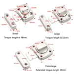 Stainless Steel Rotate Bolt Latch Anti-Theft Security Bathroom Door Lock Spring Latch - Image 5