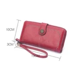 Women Zipper Long Money Clip Capacity Clutch Bag - Image 3