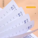 2025 A5 Planner Notebook with Calendar Leather English Schedule 312 Inner Pages  With Month Index - Image 3