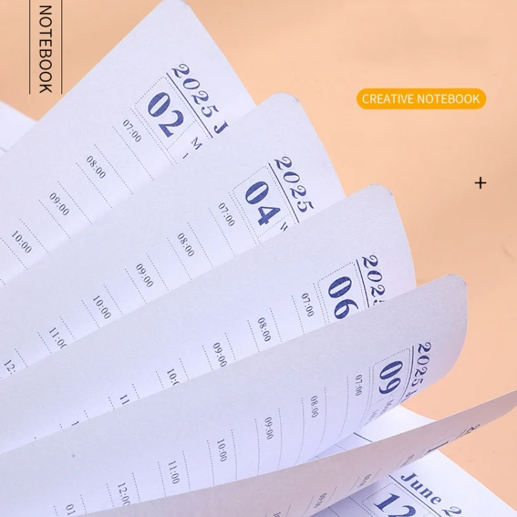 TBD06050674_B2.webp 2025 A5 Planner Notebook with Calendar Leather English Schedule 312 Inner Pages  With Month Index - Image 3